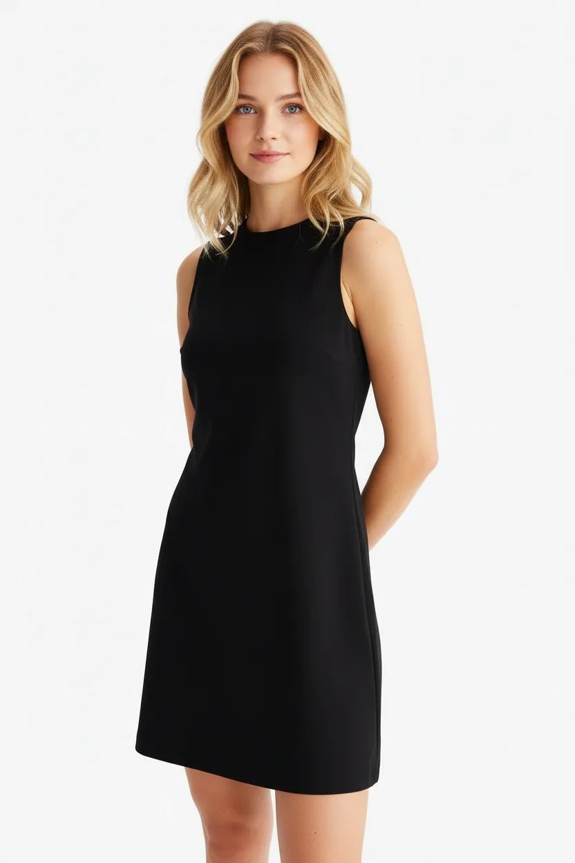 Viscose Jurk Dames | Hoge Hals Aansluitend Gebreid - Miss Madera MIS-VVIQ3M