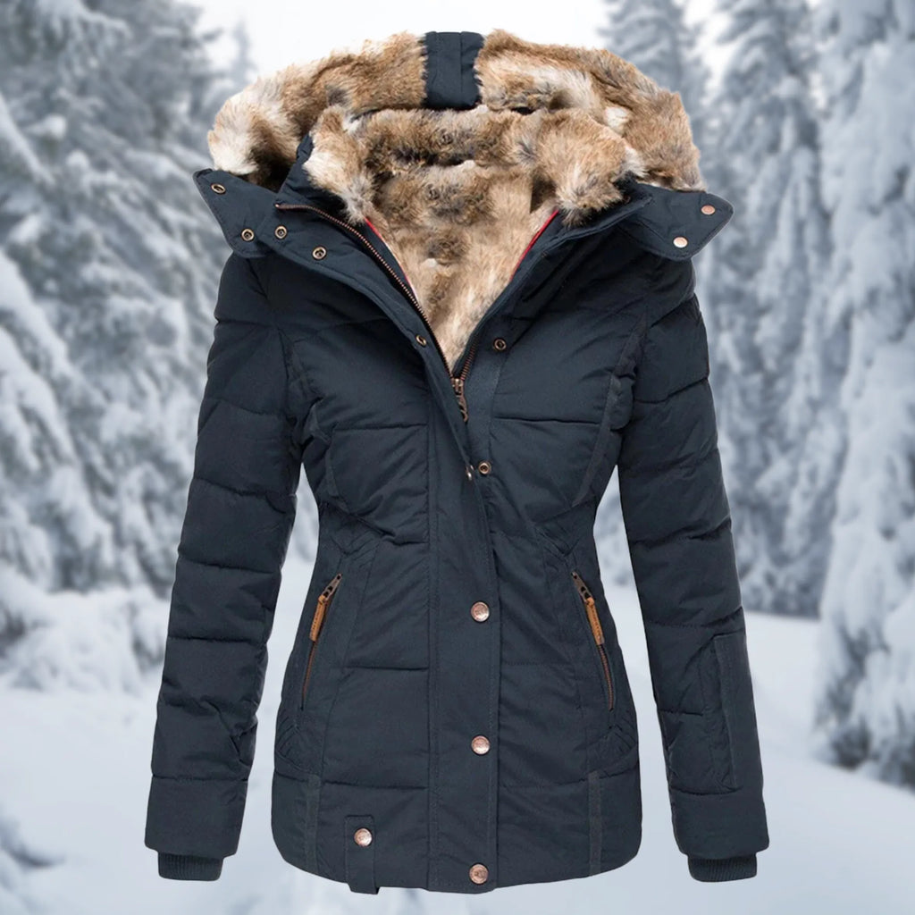 Miss | Winterjas Dames Gevoerd Afneembare Capuchon
