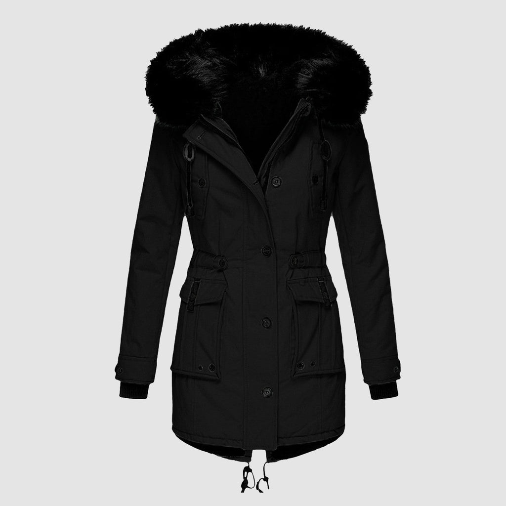 Miss | Jurk Dames Parka-stijl Capuchon Knopen Zakken