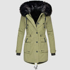 Miss | Jurk Dames Parka-stijl Capuchon Knopen Zakken