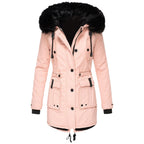 Miss | Jurk Dames Parka-stijl Capuchon Knopen Zakken