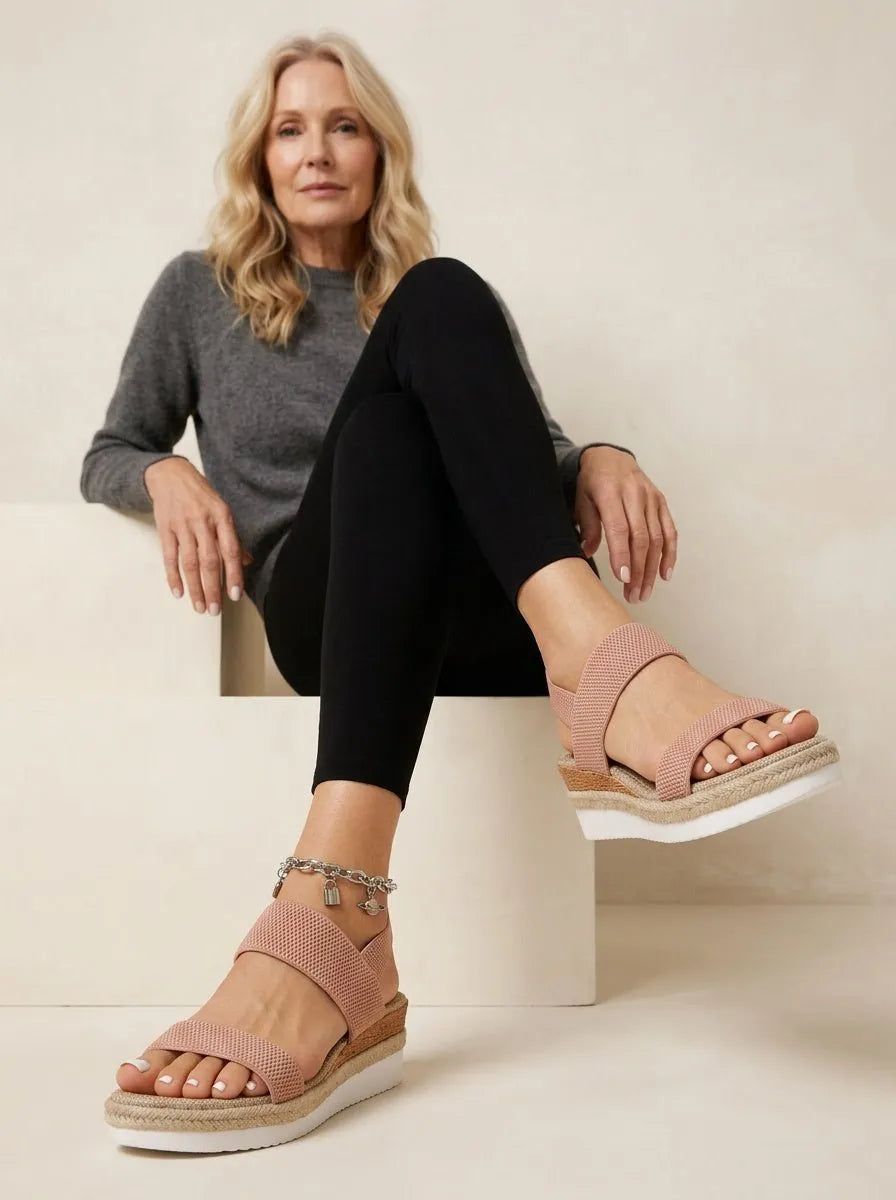 Wedge Sandalen blush roze - Miss Madera MIS-5FC8C1