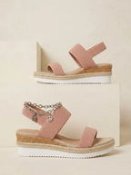 Wedge Sandalen blush roze - Miss Madera MIS-5FC8C1