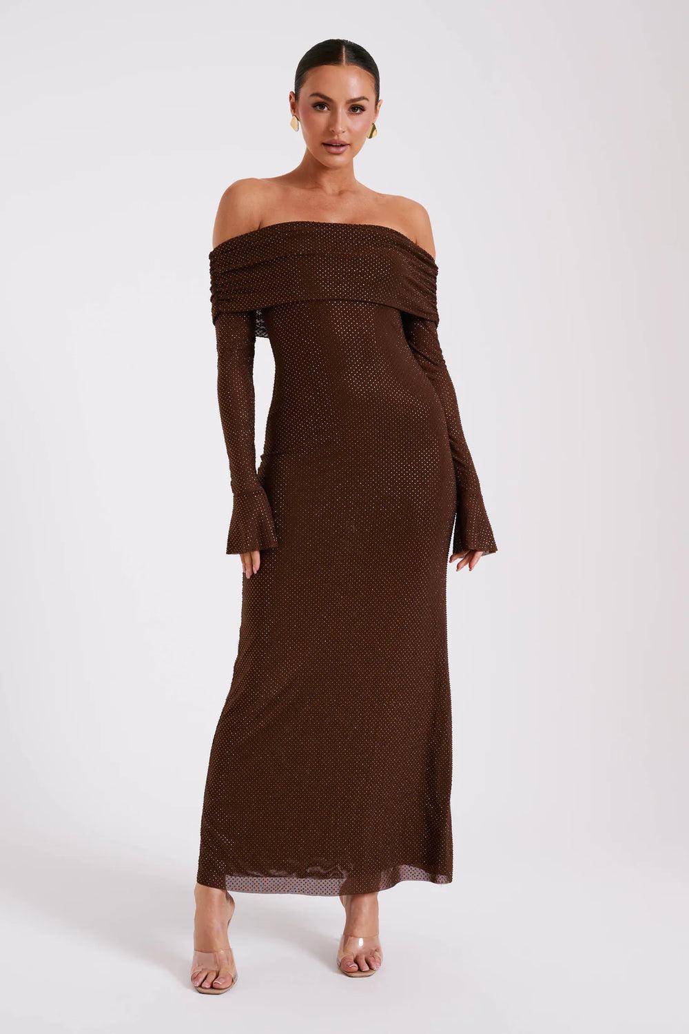 Jurk Dames Feestelijk Glanzend met Transparante Mouwen - Polyester