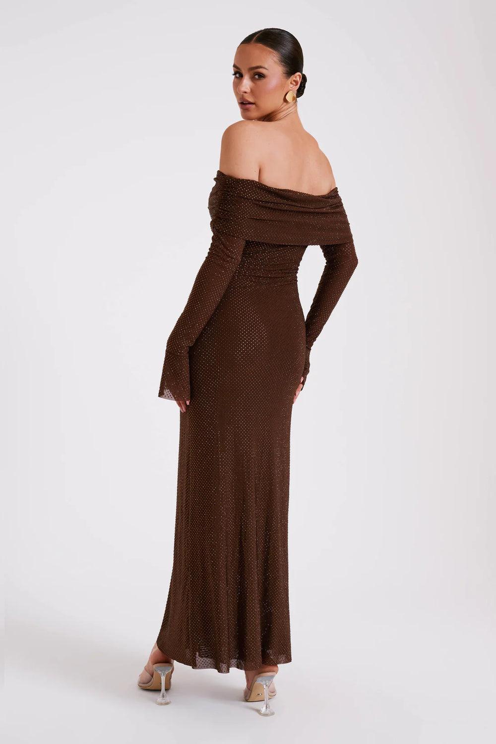 Jurk Dames Feestelijk Glanzend met Transparante Mouwen - Polyester