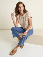 Wide Leg Broek Blauw Cropped - Miss Madera MIS-6896F9