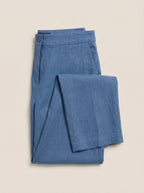 Wide Leg Broek Blauw Cropped - Miss Madera MIS-6896F9