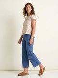 Wide Leg Broek Blauw Cropped - Miss Madera MIS-6896F9
