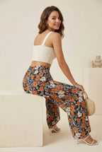 Wide Leg Broek Bloemenprint - Miss Madera MIS-B9E8CC