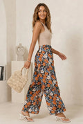 Wide Leg Broek Bloemenprint - Miss Madera MIS-B9E8CC