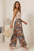 Wide Leg Broek Bloemenprint - Miss Madera MIS-B9E8CC