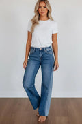 Wide-Leg Jeans Dames | Denim Ruwe Zoom Stretch - Miss Madera MIS-CEXX94