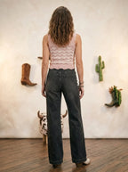 Wide Leg jenas met hoge taille - Miss Madera MIS-12C6A9