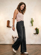 Wide Leg jenas met hoge taille - Miss Madera MIS-12C6A9