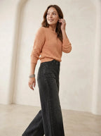 Wide Leg jenas met hoge taille - Miss Madera MIS-12C6A9