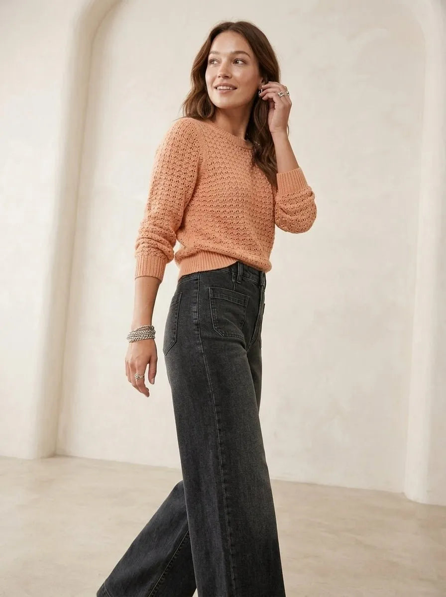 Wide Leg jenas met hoge taille - Miss Madera MIS-12C6A9
