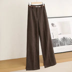Wide Leg pantalon donkerbruin - Miss Madera MIS-5CF3AB
