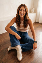 Wide-leg retro jeans met opgestikte zakken - Miss Madera MIS-52C3FA