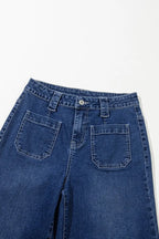 Wide-leg retro jeans met opgestikte zakken - Miss Madera MIS-52C3FA