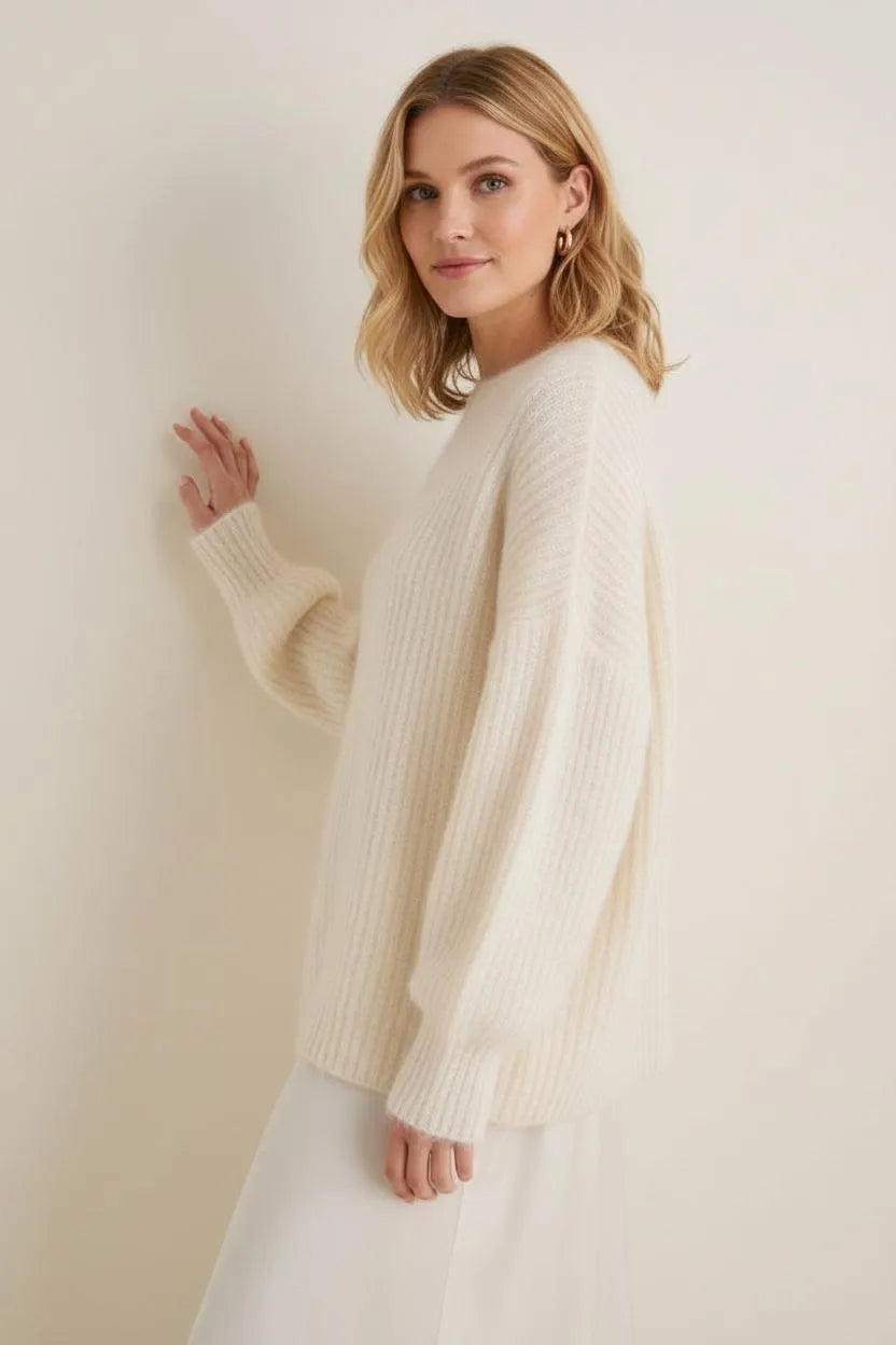 Wol Kasjmier Trui Dames | Bootnek Oversized Gebreid - Miss Madera MIS-TPPBJZ