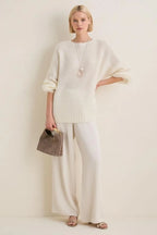 Wol Kasjmier Trui Dames | Bootnek Oversized Gebreid - Miss Madera MIS-TPPBJZ