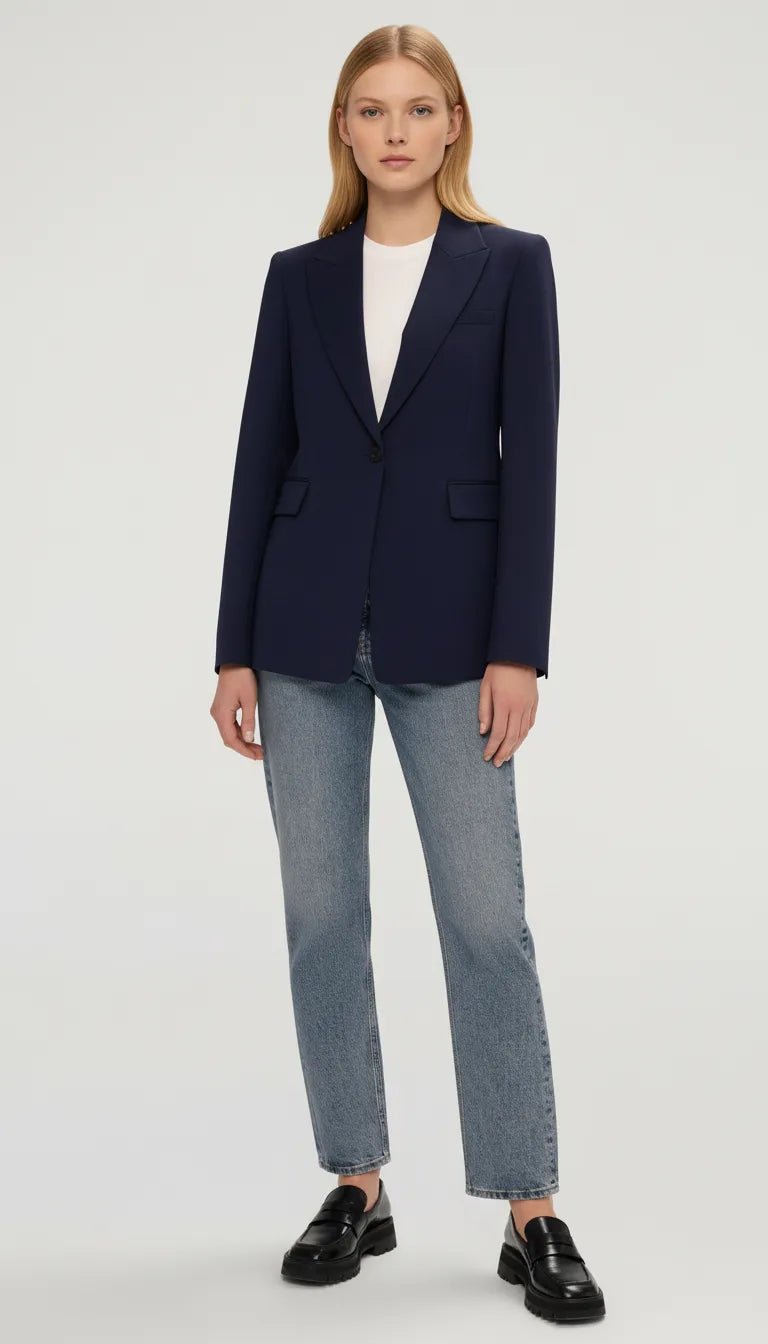 Wollen Blazer Dames | Getailleerd Enkele Knoop - Miss Madera MIS-33K57J