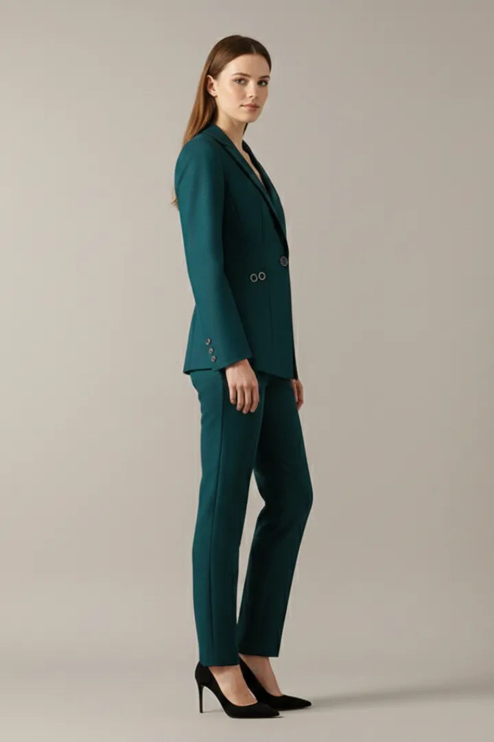 Miss | Tweedelige Set Dames Blazer Één Knoop - Co-ord Set