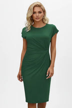 Miss | Jurk Dames Kniehoogte Gesmockte Taille Cap Mouwen