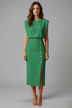 Miss | Jurk Dames Midi Casual Elegant - Polyester