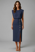 Miss | Jurk Dames Midi Casual Elegant - Polyester