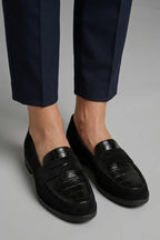 Miss | Loafers Dames Instap Ronde Neus Croc-Reliëf Platte Zool