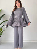 Miss | Tweedelige Set Dames Top + Flared Broek – Co-ord Set