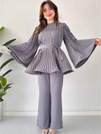 Miss | Tweedelige Set Dames Top + Flared Broek – Co-ord Set
