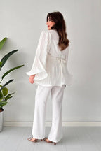 Miss | Tweedelige Set Dames Top + Flared Broek – Co-ord Set