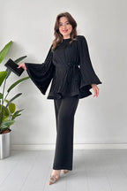 Miss | Tweedelige Set Dames Top + Flared Broek – Co-ord Set