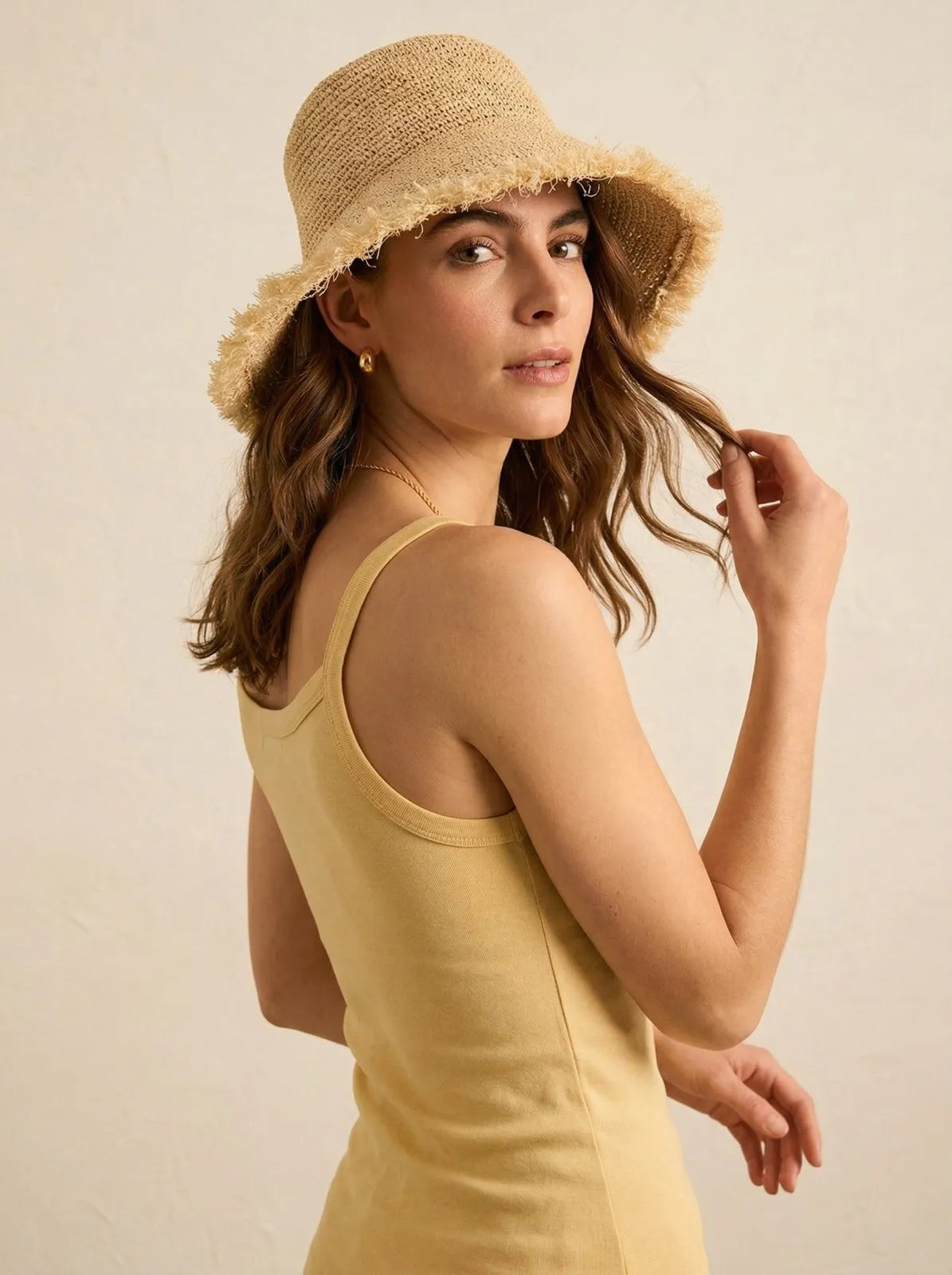 Zomerse Hoed Beige Gevlochten Stro - Miss Madera MIS-150280
