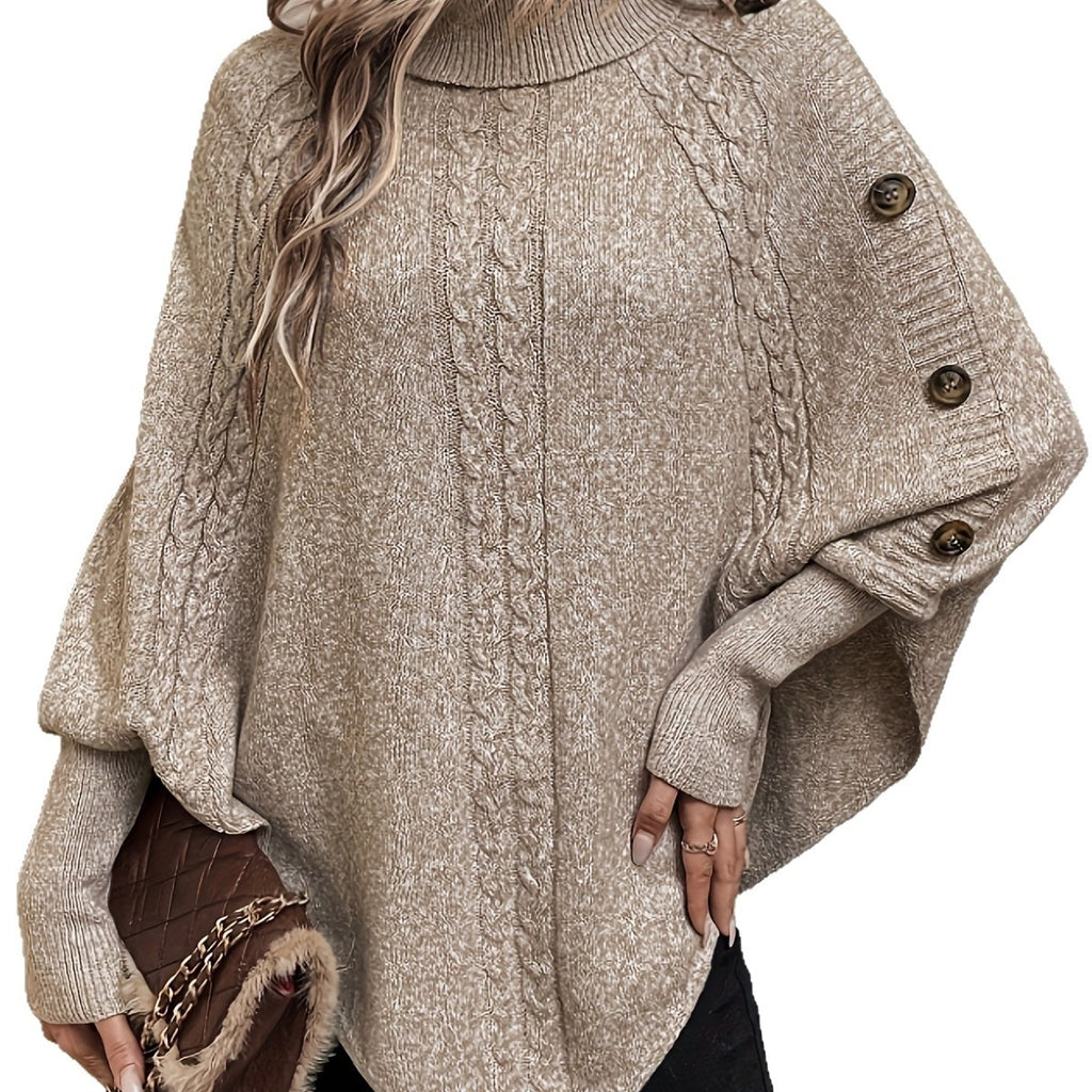 Jas Dames Cape-stijl Vleermuismouw Revers Midi