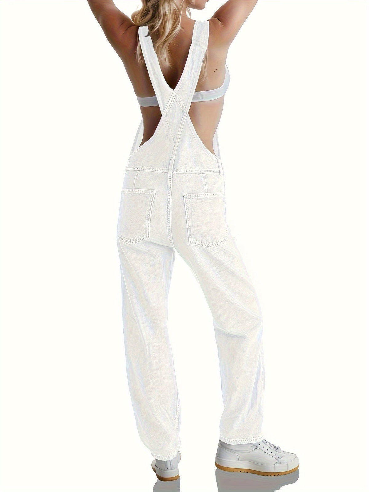 Miss | Tuinbroekjurk Dames Wijde Pasvorm Knopen - Denim