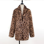 Blazer Dames Luipaardprint Blazerkraag Midi