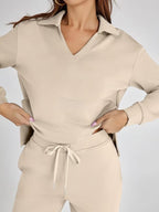 Tweedelige Set Dames Lange Mouwen Relaxed – Co-ord Set