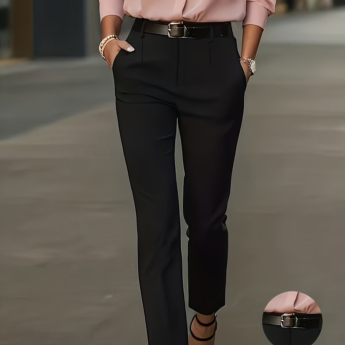 Miss | Broek Dames Slim-Fit Hoge Taille Taps Toelopende Pijpen