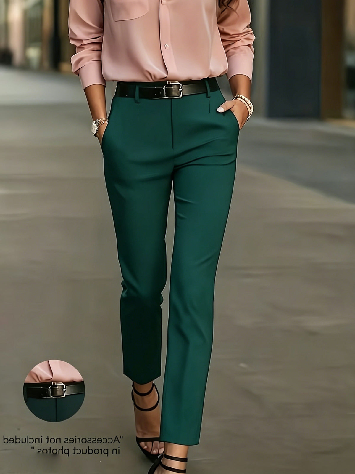 Miss | Broek Dames Slim-Fit Hoge Taille Taps Toelopende Pijpen