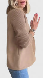 Blazer Dames Dubbelrijig Gebreide Mouwen Getailleerd