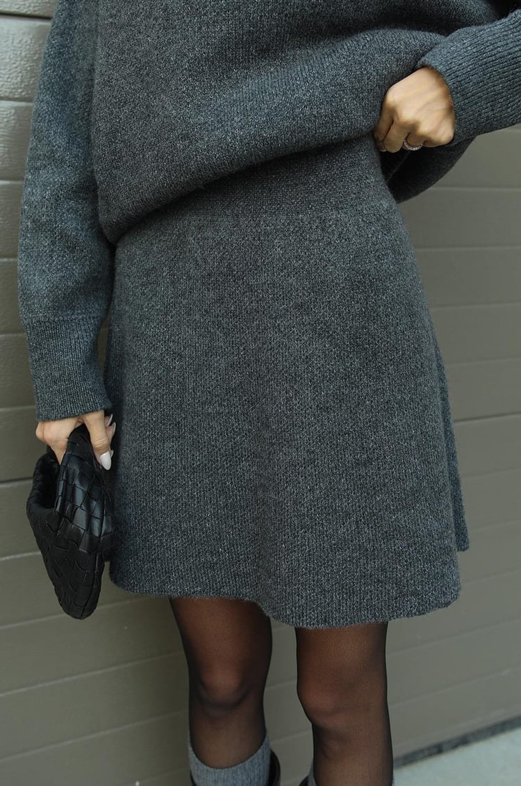 Miss | Tweedelige Set Dames Trui + Rok - Co-ord Set Wol