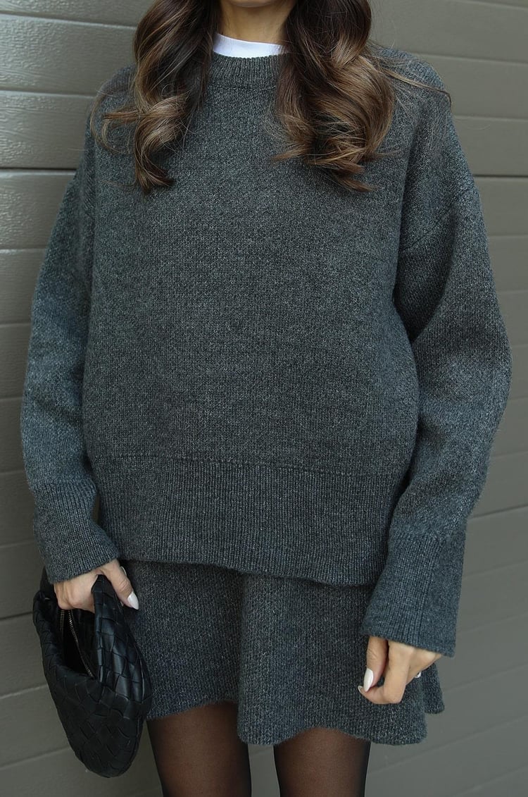 Miss | Tweedelige Set Dames Trui + Rok - Co-ord Set Wol