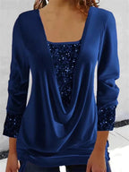 Blouse Dames Pailletten Eigentijds Veelzijdig