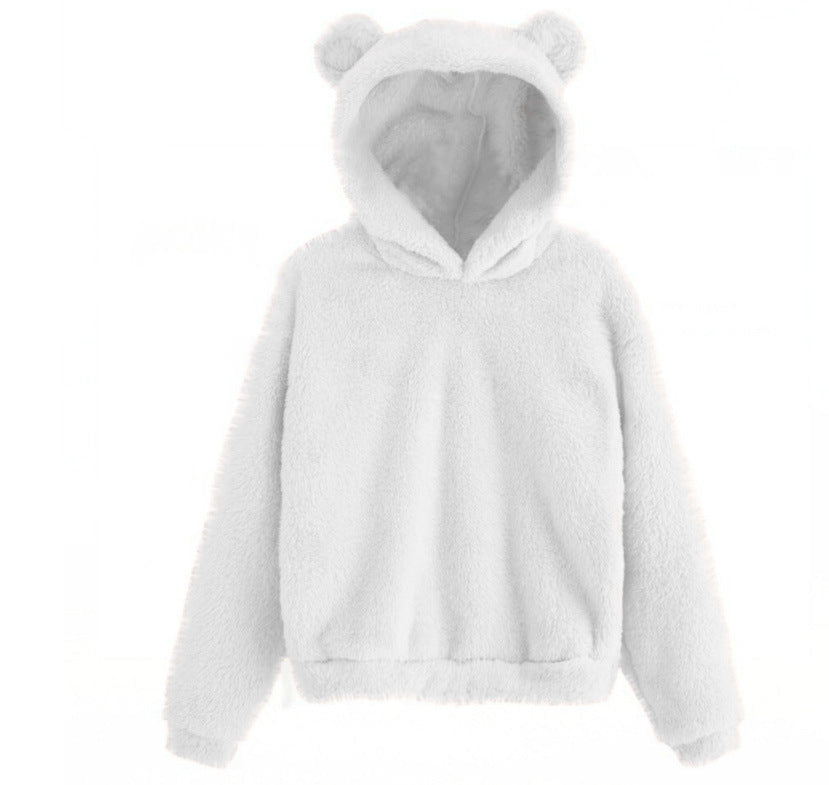 Trui Dames Capuchon Konijnenoren Fluffy Warm