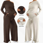 zwangerschaps pyjama Dames One-Shoulder Wijde Pijpen