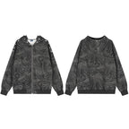 Jas Dames Zebraprint Oversized Capuchon Ritsluiting