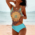 Badpak Dames Geometrische Print Spaghettibandjes - Miss Madera